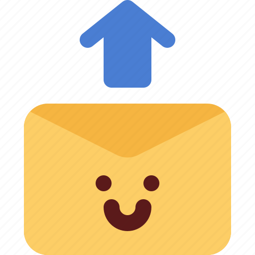 Upload, send, character, cute, message, mailbox, email icon - Download on Iconfinder