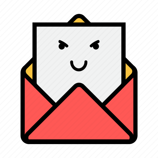 Envelope, evil, letter, mail, message, news, newsletter icon - Download on Iconfinder