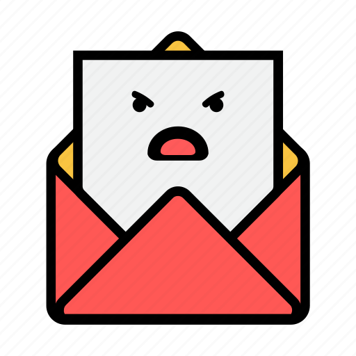 Angry, envelope, letter, mail, message, news, newsletter icon - Download on Iconfinder