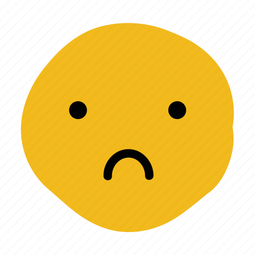 Doodle, emoticon, expression, frown, sad, unhappy icon - Download on Iconfinder