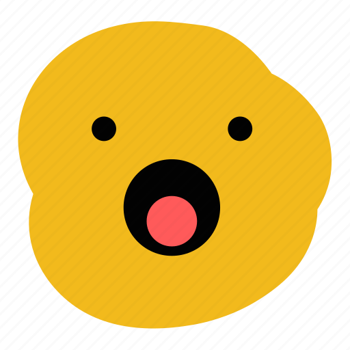 Doodle, emoticon, expression, mouth open, shocked, surprised icon - Download on Iconfinder