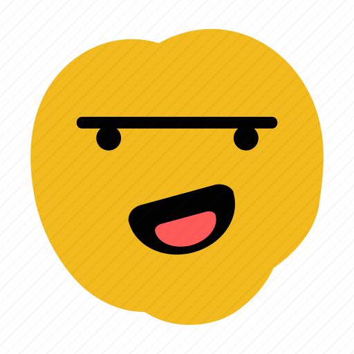 Doodle, emoticon, expression, happy, smile, smiling, unibrow icon - Download on Iconfinder