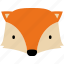 fox, animal, face, wild, cute, funny, cartoon 