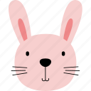 rabbit, animal, face, cute, funny, cartoon, pet