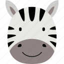 zebra, animal, face, wild, cute, funny, cartoon