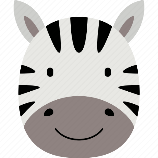 Zebra, animal, face, wild, cute, funny, cartoon icon - Download on Iconfinder