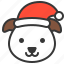 animal, avatar, christmas, dog, farm, hat, xmas 