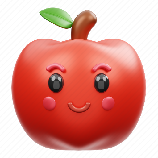 Apple, fruit, food 3D illustration - Download on Iconfinder