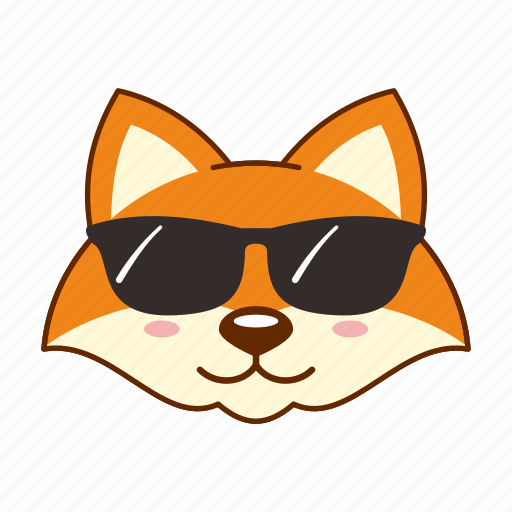 Animal, cool, cute, emoji, fox icon - Download on Iconfinder