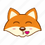 animal, cute, emoji, fox, kiss 