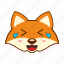 animal, cute, emoji, fox, laugh 