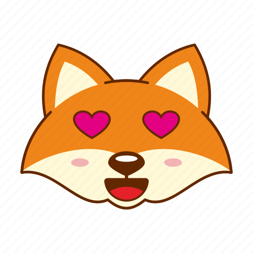 Animal, cute, emoji, fox, love icon - Download on Iconfinder