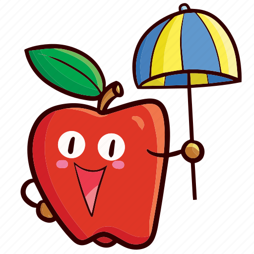 Apple red, fruit, healthy, fresh, summer, sweet, smile icon - Download on Iconfinder