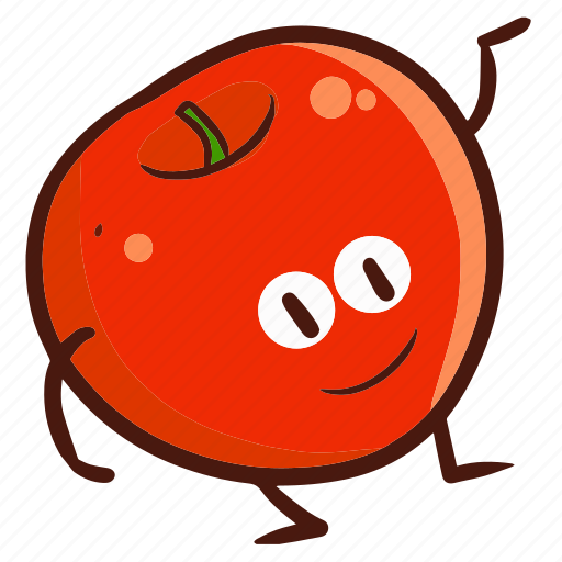 Red apple, fruit, kawaii, sweet icon - Download on Iconfinder