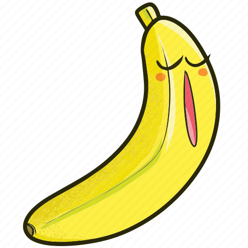 Banana, fruit, sweet, kawaii icon - Download on Iconfinder