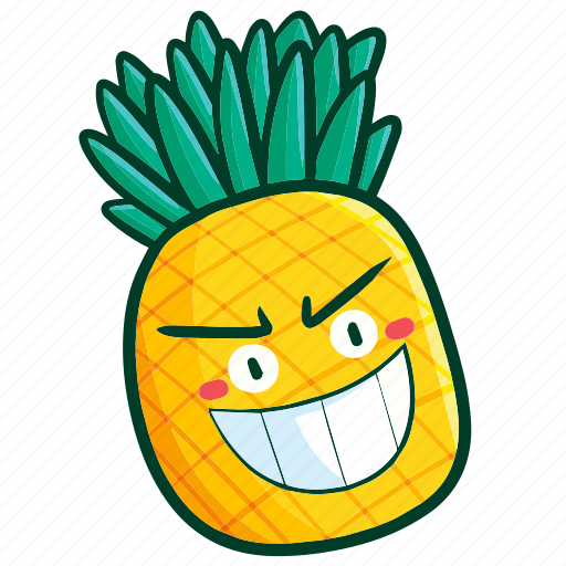 Pineapple, kawaii, fresh, smile icon - Download on Iconfinder