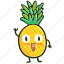 pineapple, kawaii, fresh, summer, tropical 