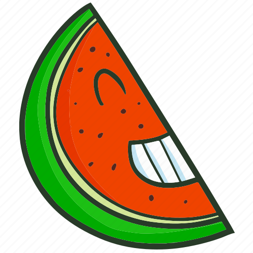 Watermelon, fruit, fresh, kawaii icon - Download on Iconfinder