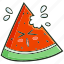 watermelon, bite, fruit, food, fresh, sweet 