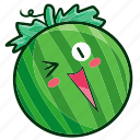 watermelon, smile, kawaii, summer