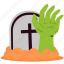 hand, halloween gravestone, tombstone, halloween tombstone, scary, halloween, spooky, gravestone, rip 