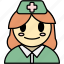 nurse, woman, avatar, medical, health 