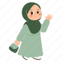 hijab, girl, shopping, people, bag, character, ramadan, islam, sale