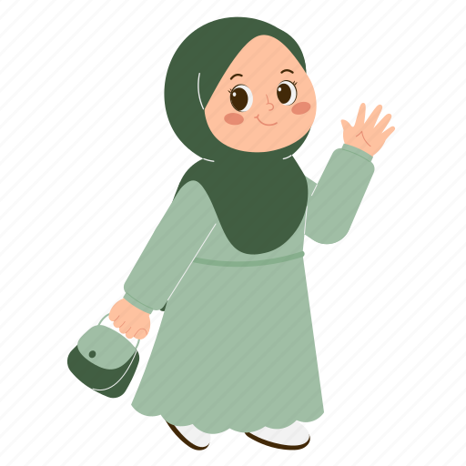 Hijab, girl, shopping, people, bag, character, ramadan icon - Download on Iconfinder