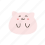 kawaii, cute, emoji, emoticon, cat, happy 