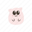 kawaii, cute, emoji, emoticon, cat, happy, surpised