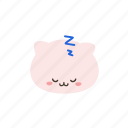 kawaii, cute, emoji, emoticon, cat, sleep, sleeping