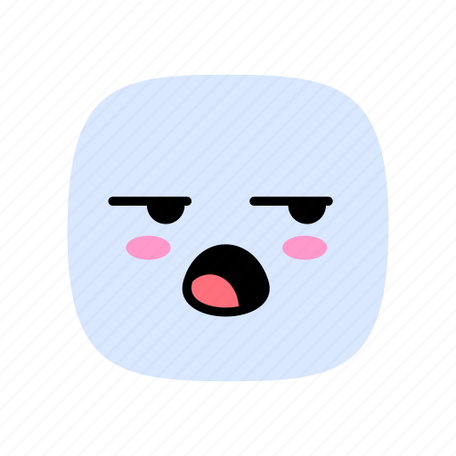 Kawaii, angry, bored, emoji, emoticon icon - Download on Iconfinder