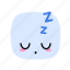 kawaii, cute, emoji, emoticon, sleep, sleeping, tired 