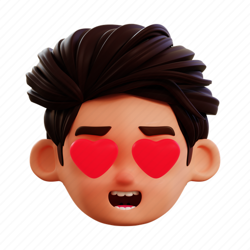 Loving, emoji, emoticon, smile, happy, love 3D illustration - Download on Iconfinder