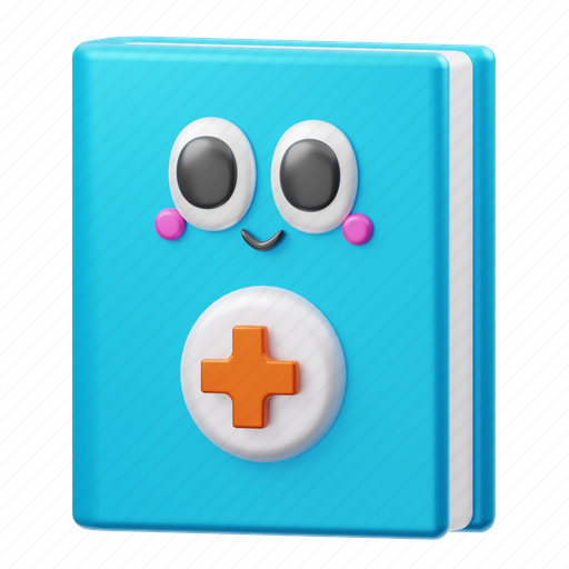 Medical, book, health 3D illustration - Download on Iconfinder