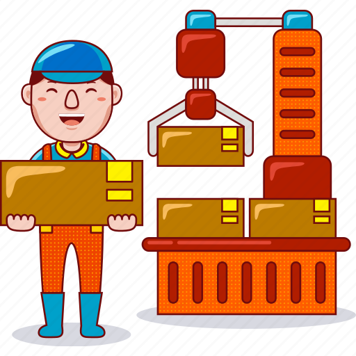 Factory, worker, job, professional, people, work, male illustration - Download on Iconfinder