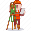 land, surveyor, worker, job, professional, people, male