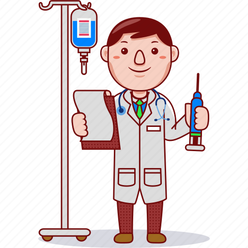 Doctor, worker, job, professional, people, work, male illustration - Download on Iconfinder