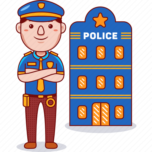 Police, worker, job, professional, people, work, male illustration - Download on Iconfinder