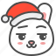 bunny, christmas, emoji, fun, hat, rabbit, xmas 
