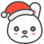 bunny, christmas, emoji, hat, rabbit, upset, xmas 
