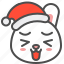 bunny, christmas, emoji, hat, laugh, rabbit, xmas 