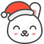 bunny, christmas, emoji, hat, rabbit, smile, xmas 