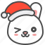 bunny, christmas, emoji, hat, rabbit, wink, xmas 