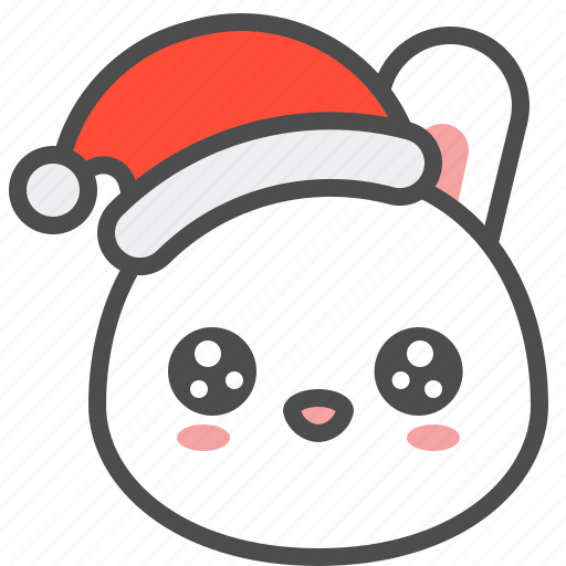 Bunny, christmas, emoji, grateful, hat, rabbit, xmas icon - Download on Iconfinder