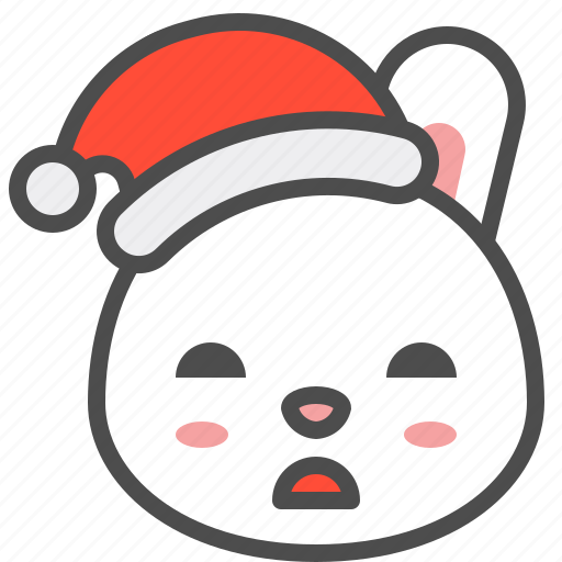 Bore, bunny, christmas, emoji, hat, rabbit, xmas icon - Download on Iconfinder