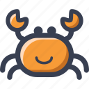 animal, colored, crab, round, zoo 
