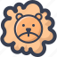 animal, colored, lion, round, zoo 