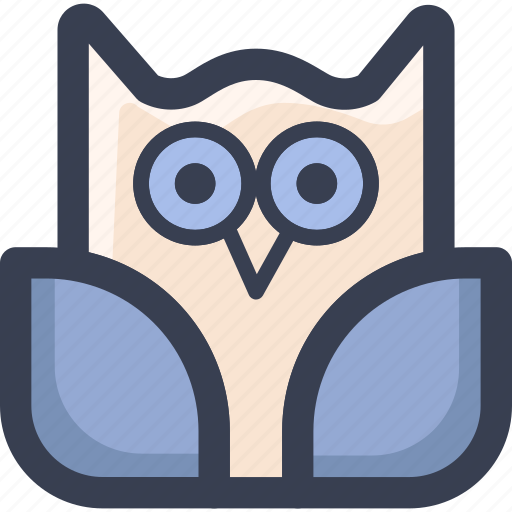 Animal, colored, owl, round, zoo icon - Download on Iconfinder