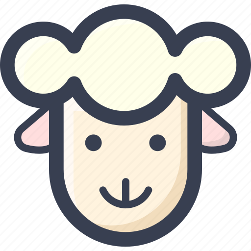 Animal, colored, round, sheep, zoo icon - Download on Iconfinder